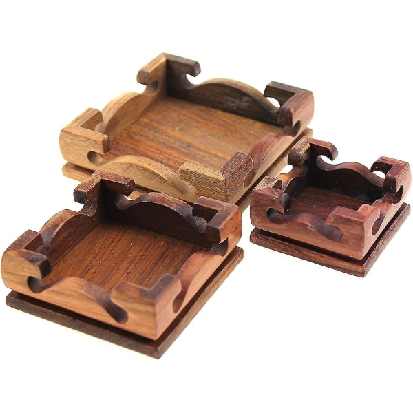 Oriental Furniture Display Stand Træ Kvadratisk Base