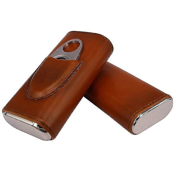Tre-fingers Cigarrlåda Hårdvara Bälte Sax Läder Set