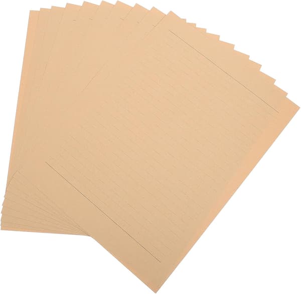 A4 Linjerat Kraftpapper Skrivpapperspaket, 100 Ark Brevpapper