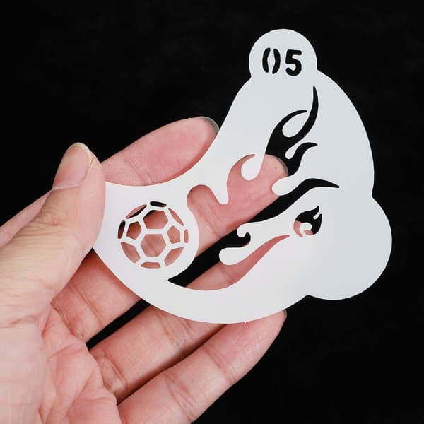 16 stk. ansigtsstencils til maling af plastikmalerskabeloner, vaskbare hule kunstmønsterskabeloner