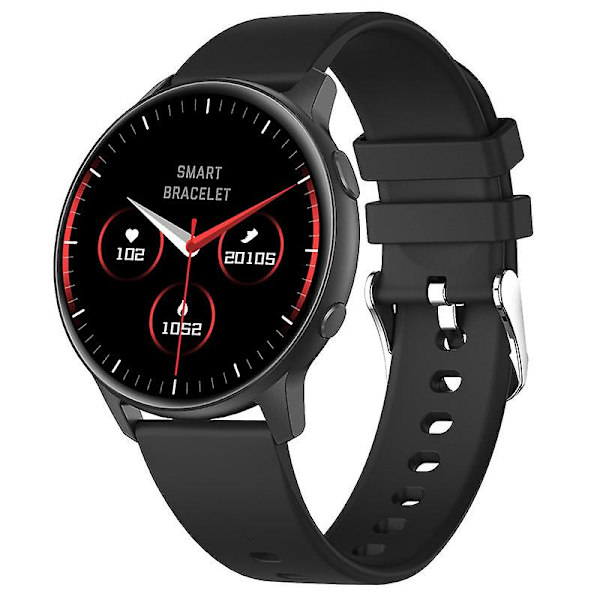 1,28 tommer fuld berøringsrund skærm Smart Wear Blod Oxygen Detektor Student Smart Watch Black