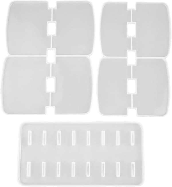 3 stk. silikone DIY-form til kosmetikopbevaringsstativ, epoxyharpiksstøbeform til makeup-organizer
