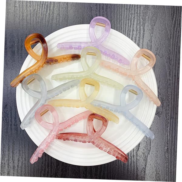 7 stk. krydshårklemmer Hårklemme Styling til hverdagsbrug Elegant Jelly Stærkt greb