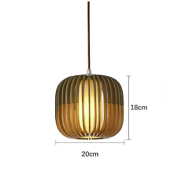 20cm Solid Træloftlampe LED Tre-farvet Lys