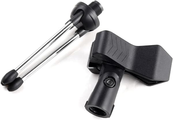 2 stk mikrofonstativ, tripodstativ, roterbart hode, plast, solid mikrofonfeste