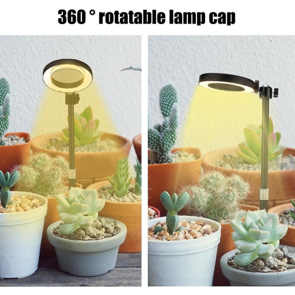 Ny Bärbar LED Växtlampa Fullspektrum Timer USB