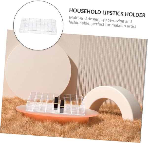 Læbestift Opbevaringsboks Læbestift Organizer til Skrivebord Badeværelse Bordplade Organizer Makeup Organizer