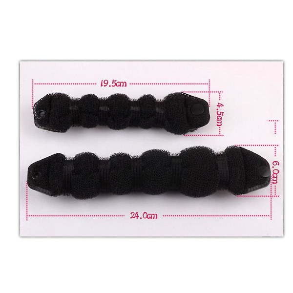 3 stk hårbollemaker larveform Slitesterk Stilig stylingtilbehør Hestehaleholder for jenter kvinner