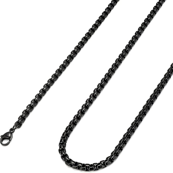 2-4 mm rostfritt stål herrhalsband för kvinnor Rolo Cable Chain 16"-36