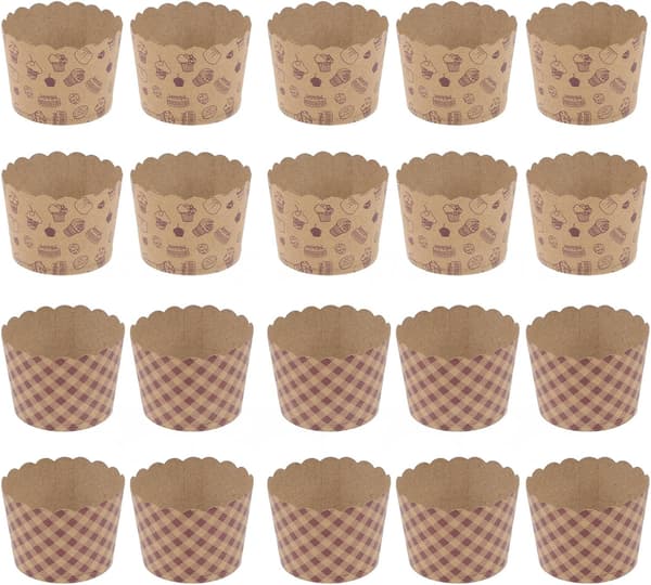 100 st bakformar muffins pappersformar oljesäkra kraftpapper vattenavvisande