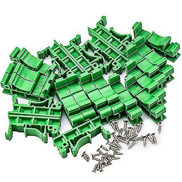Sett med 10 Plast PCB Skinnemonteringsadapter Brakett Holder