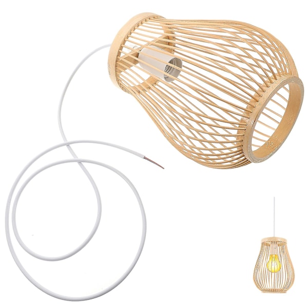 Basket Light Fixture Pendant Lamp Wicker Woven Light Shade Ceiling Pendant Lighting Pendant Light Shade