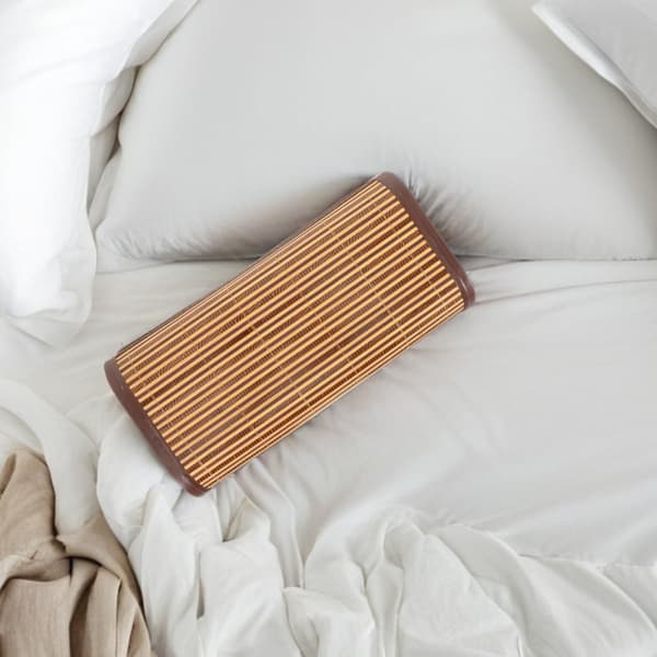 2 st bambu ihålig kudde sommarkuddar ergonomiskt stöd andningsbar design khaki