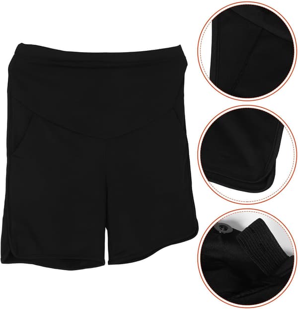 Lätta mammashorts över magen designade graviditetsunderdelar