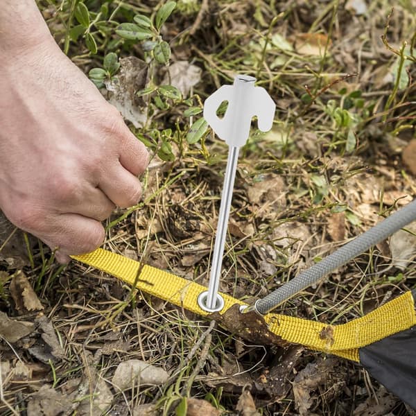 10 stk selvlysende teltplugger 20 cm hvite stålplugger