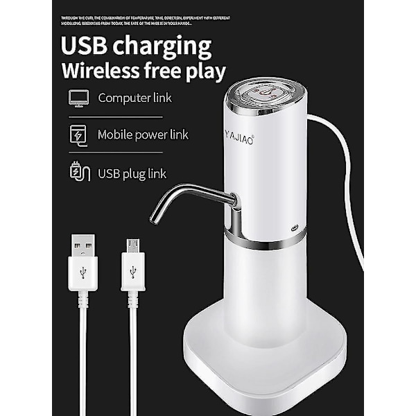 Smart Vattenflaska Pump USB Laddning Trådlös Automatisk