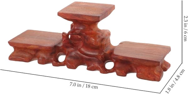 Figur Display Base Blomstervase Base Udskåret Træ Riser Stabil Bund Forhindrer