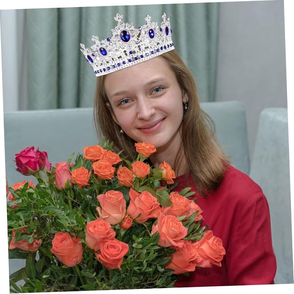 Brudetiara Krone Rund Barokk Legering Rhinestone Hodeplagg for Bryllupsfest Kvinner