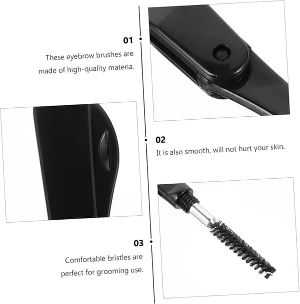 6 stk. foldbare øjenvippekamme Praktisk makeupbørste til øjenvippekamform til nem styling