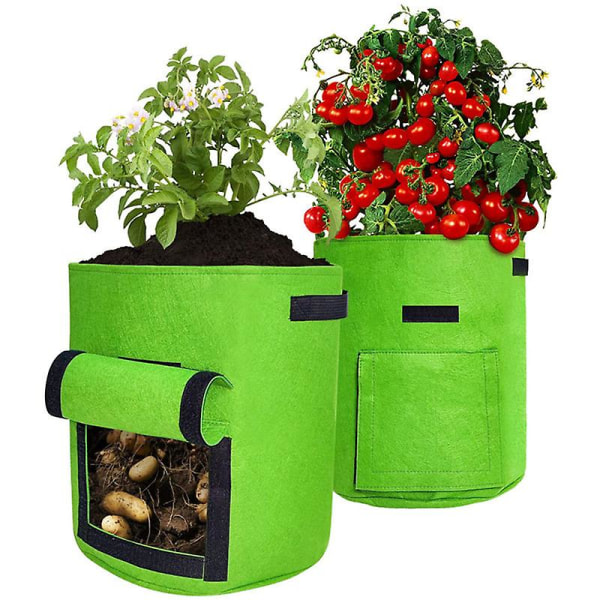 5 deler plantepose 7 gallon planter voksepose, pustende og holdbare potter