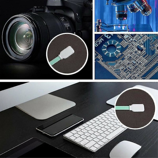 Rengøringspinde Skumspids svampestift til inkjetprinter Optisk udstyr-yuhao 100pcs