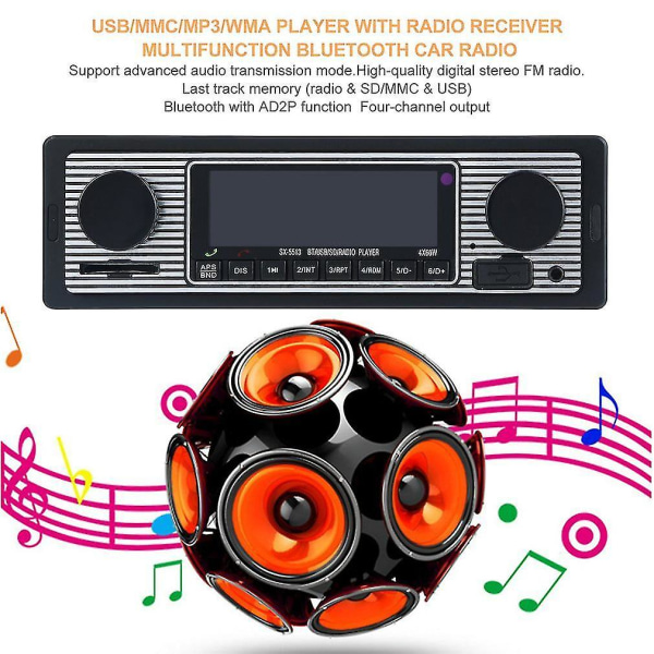 Hukommelseskort Dobbelt USB Udgang Bluetooth Biloplader MP3