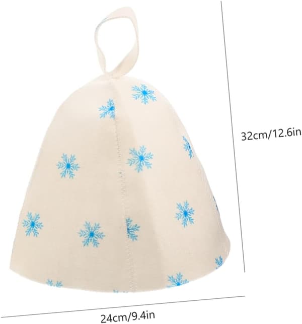 Filt Bastumössa 2-pack med löv- och snöflingemönster, stora andningsbara badmössor