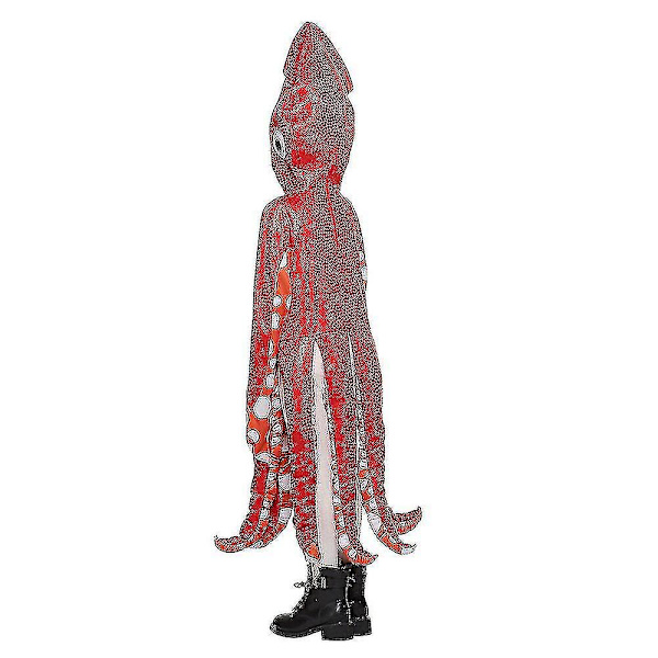 Blæksprutte Kostume Rød Svampe Jumpsuit Til Voksne Børn Havdyr Kostume XS
