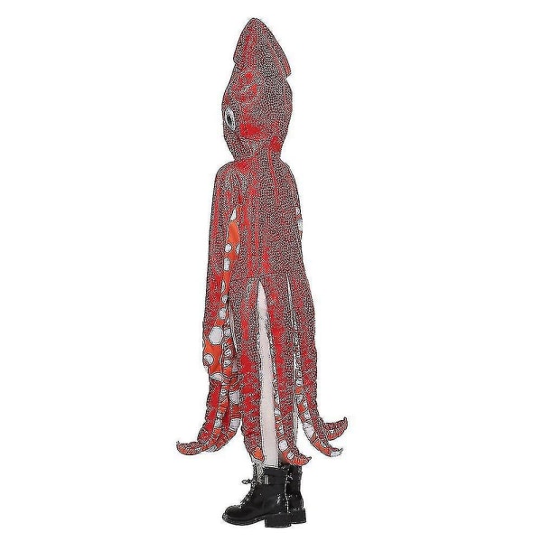 Squid Costume Rød Svamp Jumpsuit For Voksne Barn Sjødyr Kostyme XS