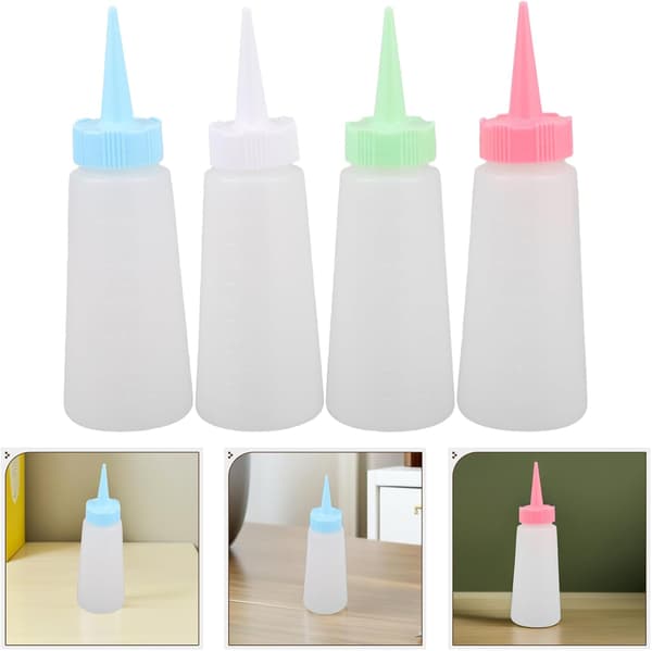 4 st återanvändbara hårfärgningsapplikatorflaskor 120 ml plastklämflaskor