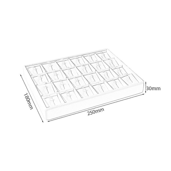Smykker 24 Slots Ringe Samling Display Bakke Etui