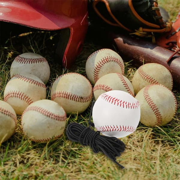 Baseball Swing Trainer 9-tommer Hård Bold 4m Elastisk Modstandsbånd Bærbar Baseball Pitching Modstandstræner