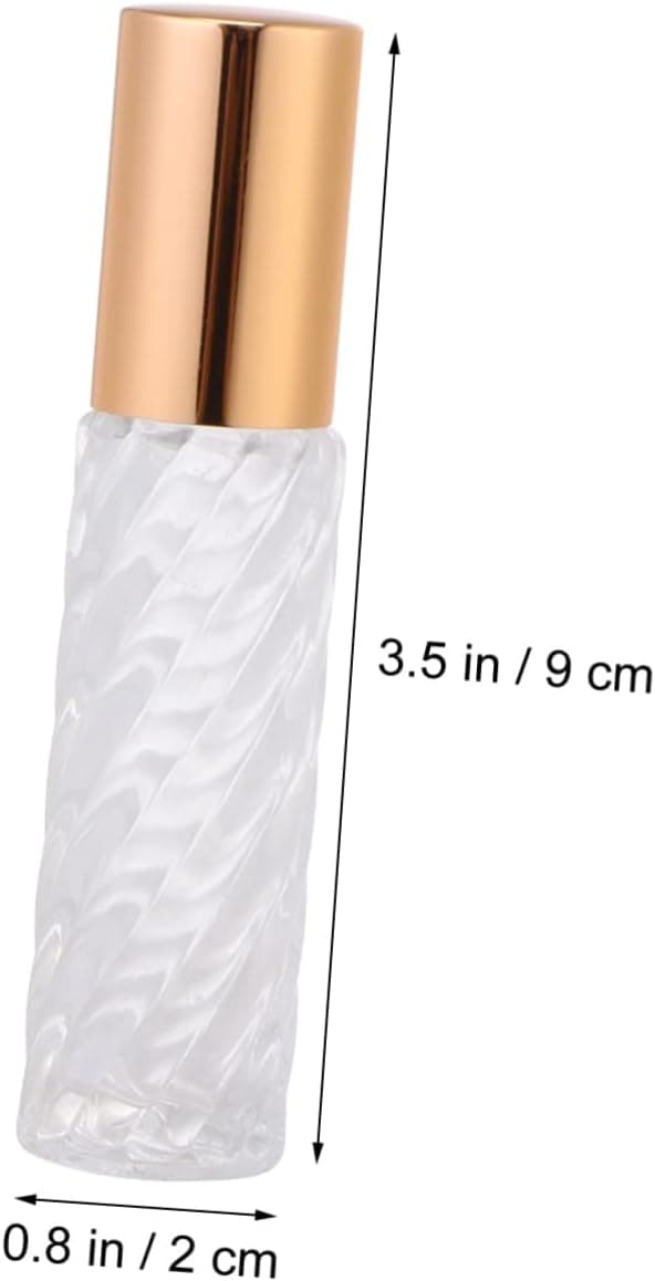 10 st eteriska oljeflaskor i glas med roll-on, parfymflaskor för smink och aromaterapi för hem- och resebruk