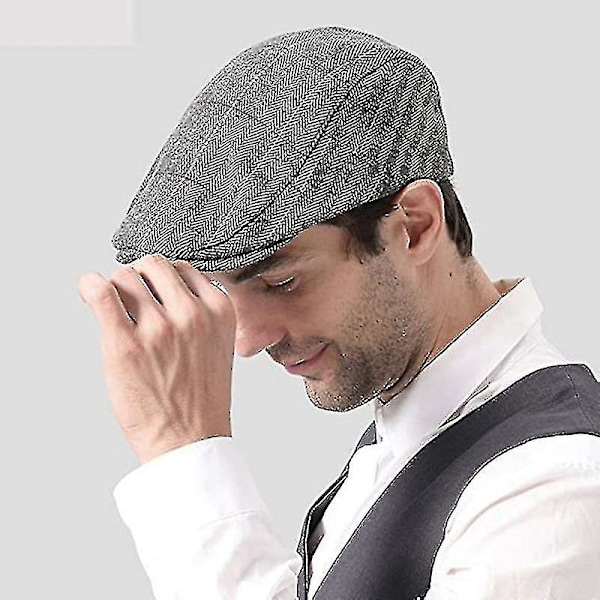 Justerbar Klassisk Beret Flat Cap for Middelaldrende og Eldre