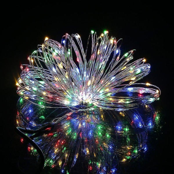 10m/33ft 100LED Silver Wire String Fairy Light 12V Party