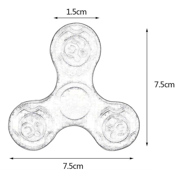 Kraftfull Underbar Fingertopp Metall med LED-Ljus Handspinner Stressreducerande