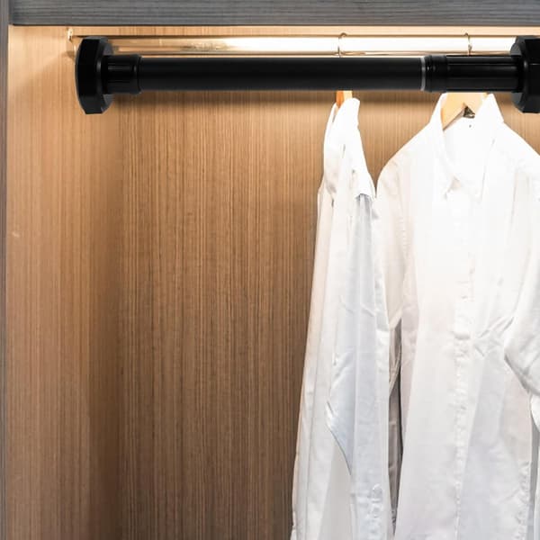 Teleskopisk vindusgardinstang skapskinne 30-50 cm rustfritt stål