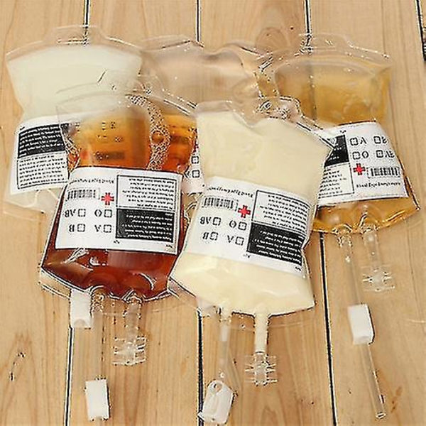 Halloween-fest Vampyr Cosplay Transparent Blod-påse Dryckesflaska T-yuhao