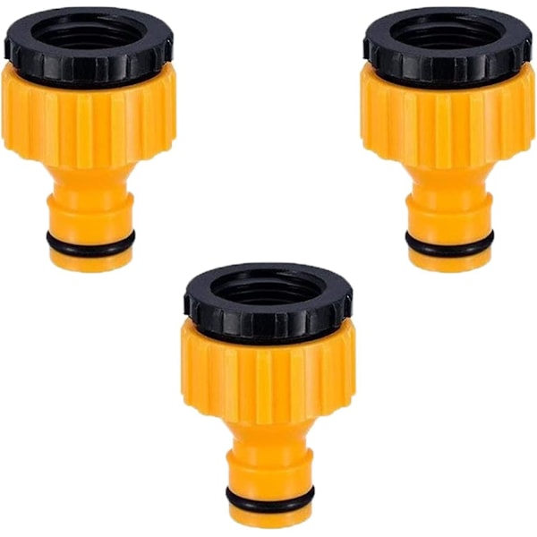 3/4\" Han-Gevinde Messing Hurtigkobling, Vandings Slange Vandingstilbehør Have Slange Hurtigkobling (3/4\" Han-Gevinde) 3 stk gul