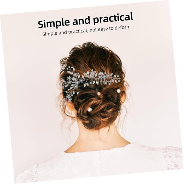Brudehårkam med rhinsteiner Elegant blomsterdesign Hårtilbehør
