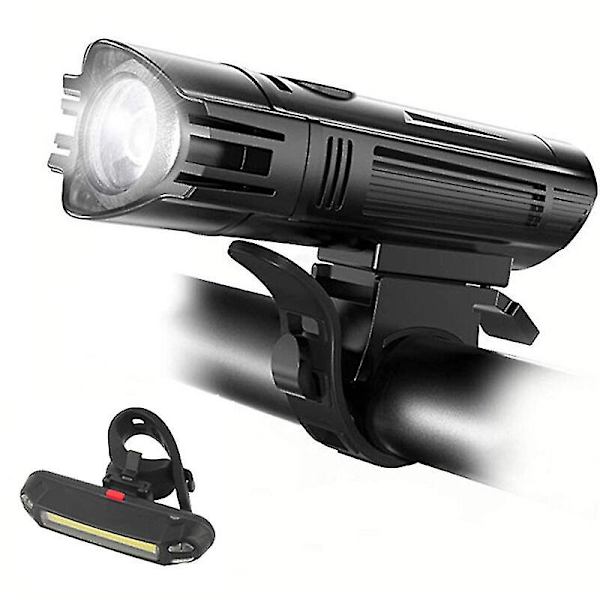 Hj-057 Super Kirkas USB-Latautuva Pyörävalo Mtb Yöajoon Varoitusvalo