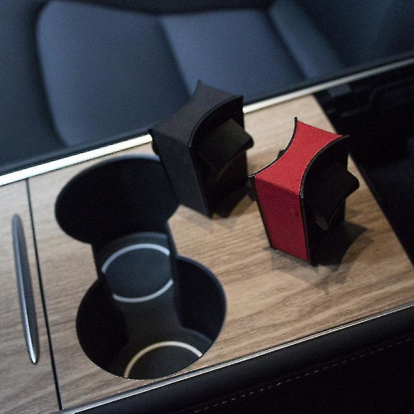 Vattenkoppshållarinsats, begränsningsklämma i plast för Model Y/3, passar Tesla Model3/y (1 st, röd)