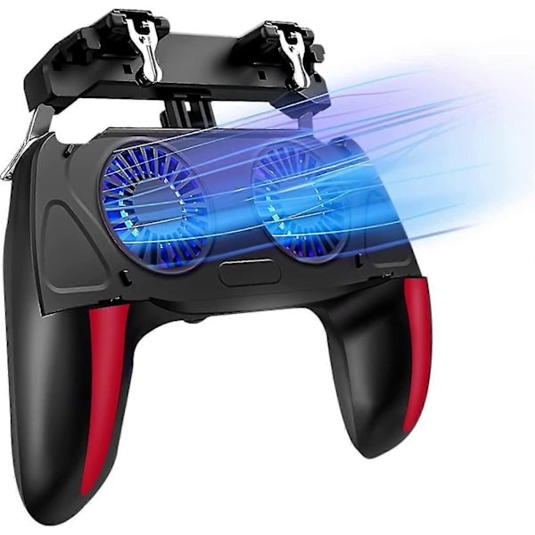 PUBG Mobile Spelkontroll, PUBG-kontroll med dubbla kylfläktar, joystick med L1R1-kylare, spelkontrollutlösare för PUBG.