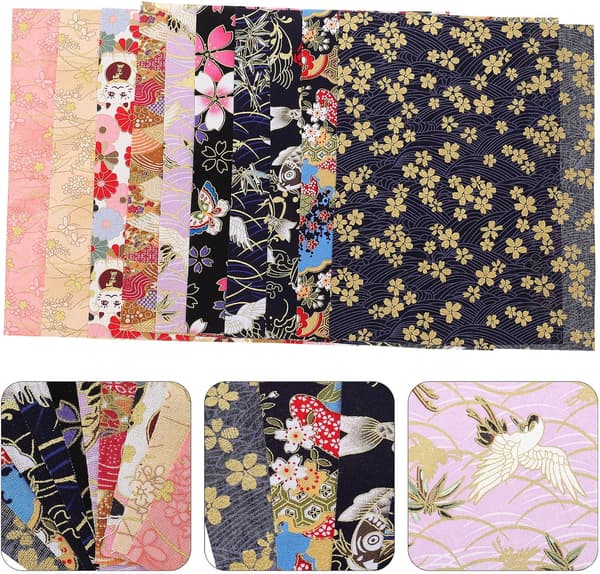 10 stk. bomullsstoffark DIY lappeteppe quilting blomstertrykte bomullsstoffstykker