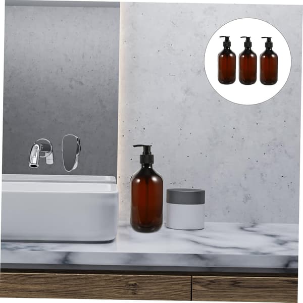 3 st 300 ml påfyllningsbara pumpflaskor, multifunktionella lotion- och schampodispenserflaskor för förvaring av handtvål i hemmet och badrummet
