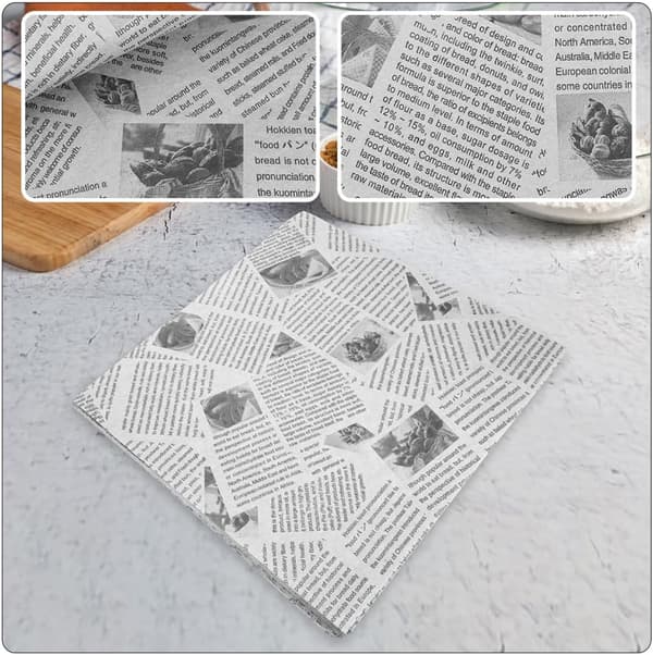 100 stk. bakepapir, fettsikkert, oljesikkert matpapir