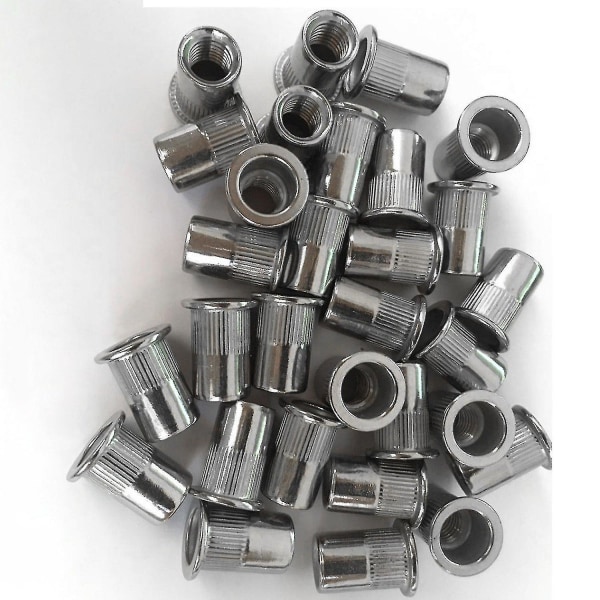 30 stk M8 Nytte-muttere Rustfritt Stål Gjengede Nytte-muttere M8-1.25mm