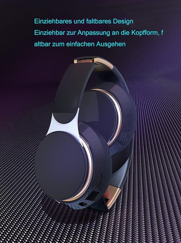 Bluetooth Høretelefoner Over Øre, [Op til 52 Timer] Trådløse Høretelefoner