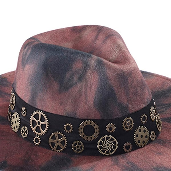 Gotisk Punk Hat med Bred Skygge Tophat Universal Cosplay Kostume Tilbehør Hat til Teen