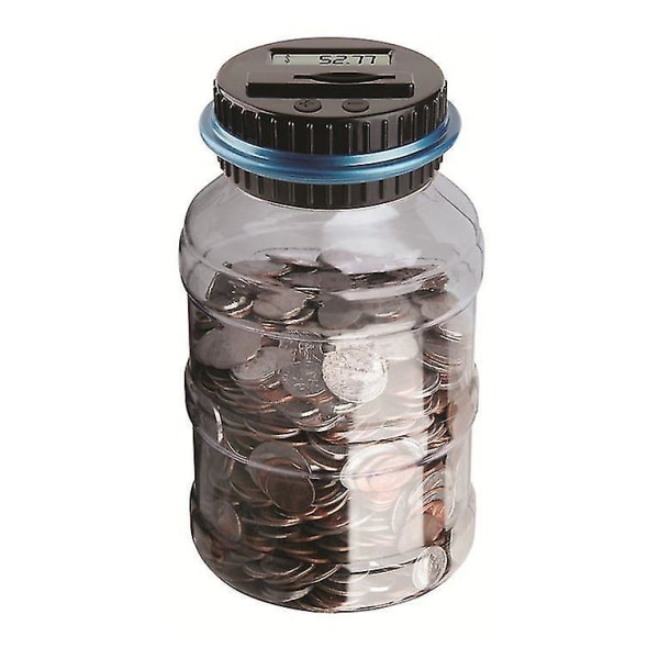Lcd Elektronisk Digital Counting Mynt Bank Pengespareboks Jar